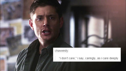 livebloggingmydescentintomadness:  Throwing my hat into the ring. Destiel + text posts.