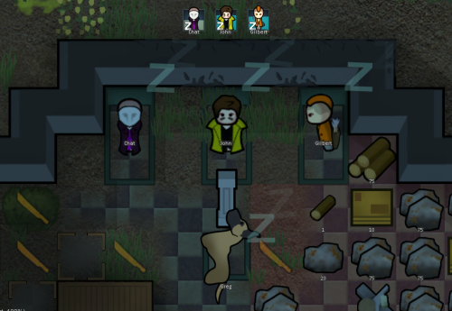 The other day I tried recreating RT’s Miitopia party in Rimworld, with my three starter colonists as
