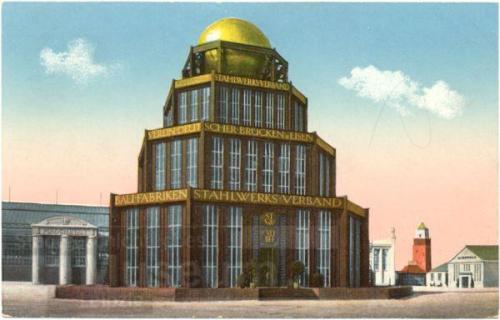 Bruno Taut, Pavillon of the Steelworks Association, exhibition Leipzig, 1913. Breest & Co. Berli