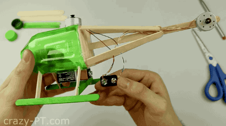 gifsboom:  Video: How to make a Helicopter - (Electric Helicopter) 