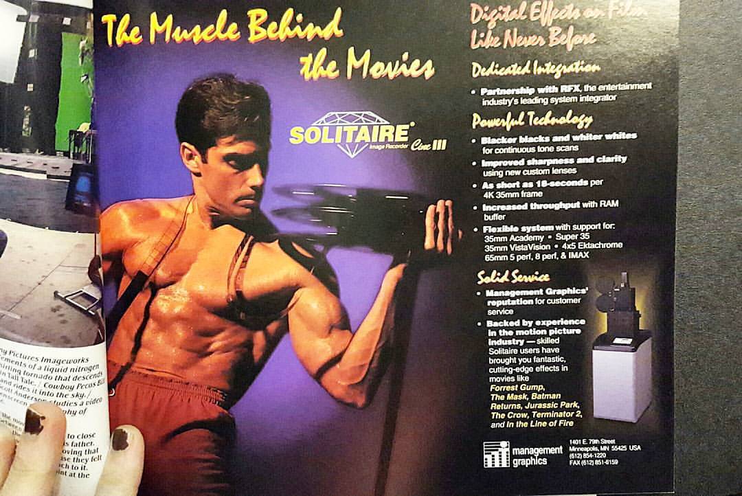 rebarbash:
““Digital effects on film like never before. The muscle behind the movies.”
This is actually a picture of me working out. How did they get that? And in 1995!
”