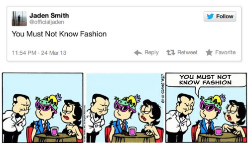 tastefullyoffensive: Jaden Smith’s Nonsensical Tweets as ‘Garfield’ Comics by Jen 