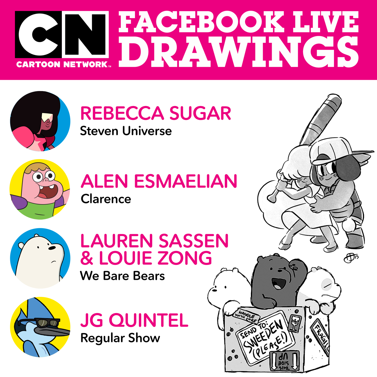 cartoonnetwork:  We have the stunning @rebeccasugar drawing something rad on Cartoon