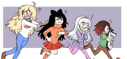 last thing i&rsquo;ll draw for halloween ahaha~ team rwby mystery gang