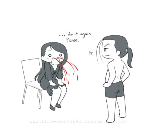 idontantimattermuch:  kuro-vortex92:  Based off this GIF set Because sometimes teasing is sexier than sex.  “WWWWWHHHHHHHYYYYYYYY!!!!!!!!!!!” mews and paws at Kimblee’s feet. 