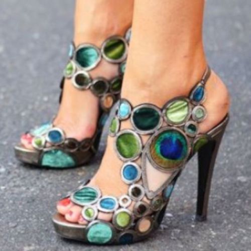 Porn photo womenshoesdaily:  Peacock shoes…. 