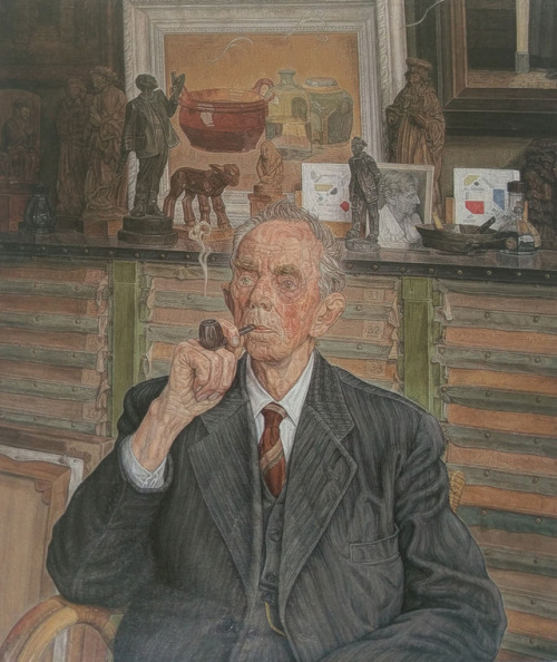 Henk Petrus , HP Bremmer in his office   -     Rudolf Bremmer ,1955, Dutch,1900-1993oil on canvas, 8