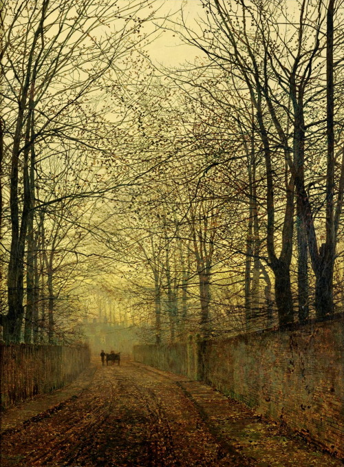 worldpaintings: John Atkinson Grimshaw October Gold, 1889 oil on canvas, 44.5 x 59 cm, private 