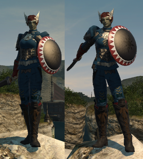 enzelffxiv: I put together a Captain America glamour as a joke for my FC’s glamour contest but