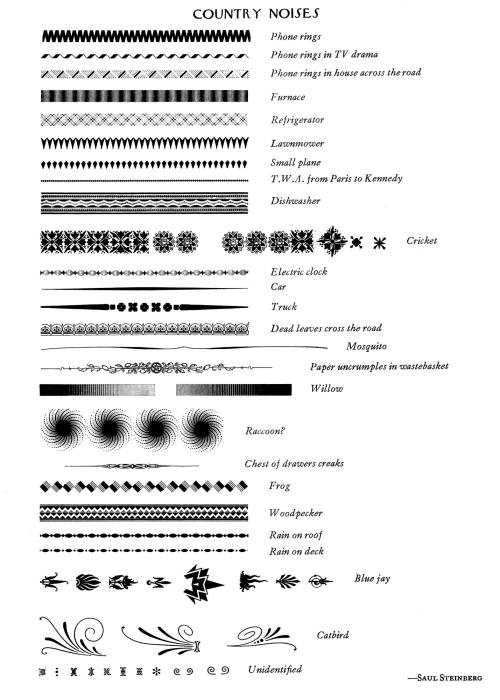 adriftinginventory:Saul Steinberg, Country Noises.