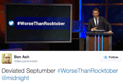 comedycentral:  Which of these #WorseThanRocktober tweets is