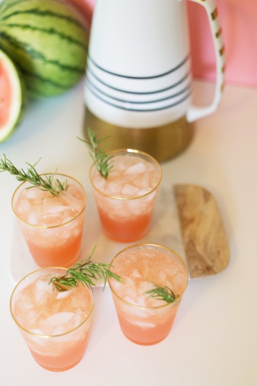 foodiebliss:    Spiked Watermelon Rosemary Punch Source: Lovely IndeedWhere food lovers unite.  