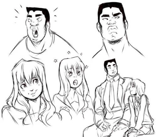 tsubi-uru:chop-stuff:My favourite couple, Takeo and Rinko.Takeo works a lot easier in my style than 