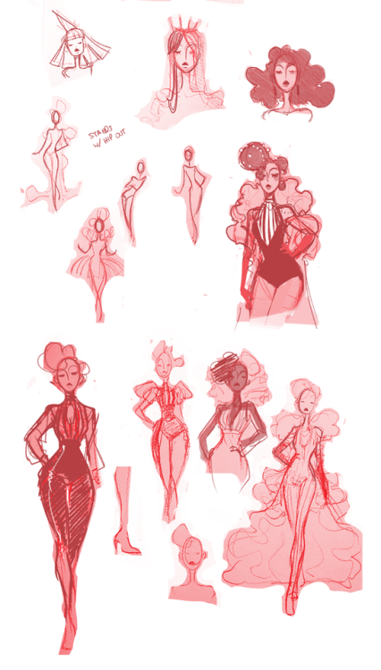 missusruin:concepts for a story about circus lesbians and clown hell