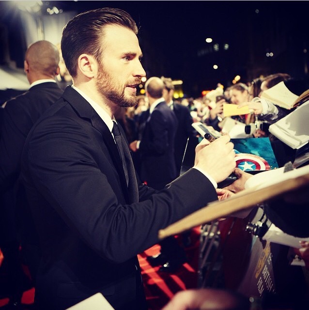 ramblingsofacuriousfangirl:Our two delicious men together in the same room.  Chris