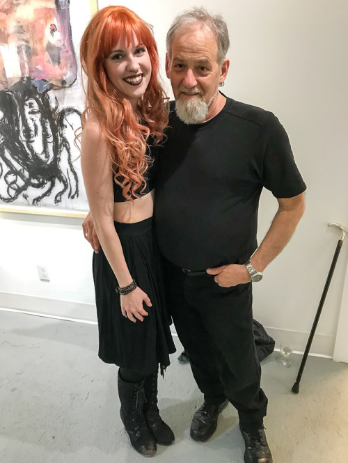 Image of MaryChristine and me last nightat the opening of my exhibition THE NUDE at Central Studios 