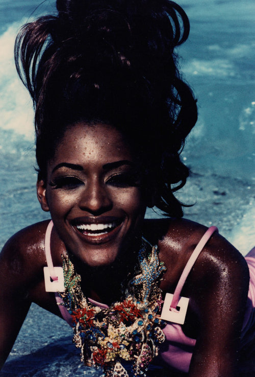 ohyeahpop: “Glitter on the Beach”, Versace Swimwear &amp; Accessories for Stern Maga