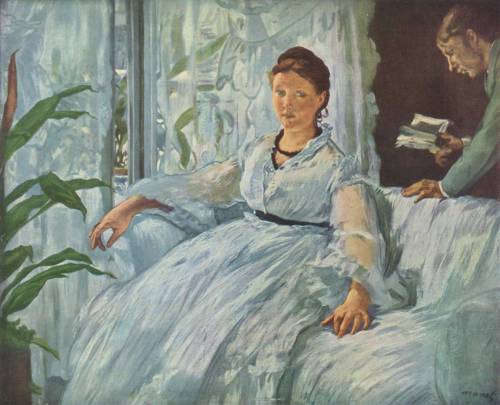 La lecture: Portrait of Suzanne Manet and her son Léon Leenhoff (between 1865 and 1873). 