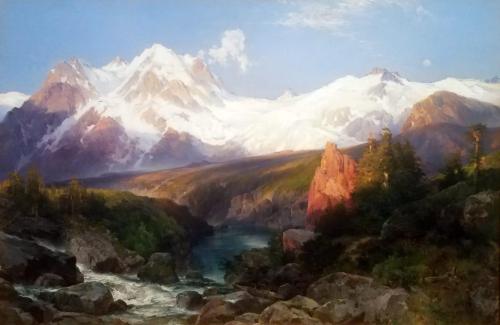 Thomas Moran - The Teton Range (1897)