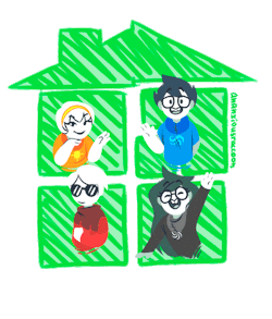 ananxiousraccoon:it’s already april 13 here &amp; im still a homestuck &amp; i still love and miss these kids a whole lot so i listened to vol.10, drew this and made myself sad happy 413 everyone