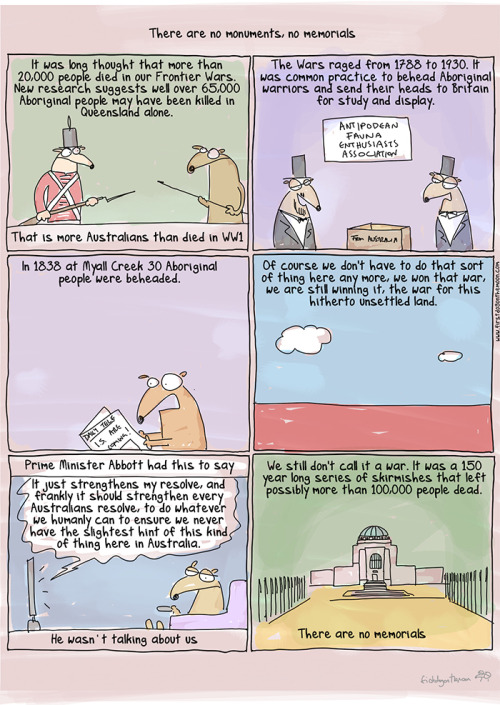 black-australia:First Dog on the Moon on … remembering the fallen - cartoonA brilliant, thought prov