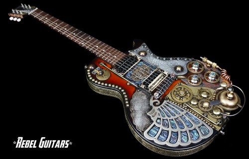 steampunktendencies:  USA Gibson Les Paul in steampunk style by Franco Design Studio    