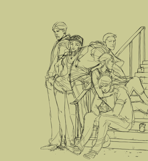 breakscomic:Today I started work on roughing out the front cover for the BREAKS prologue! Malin and 