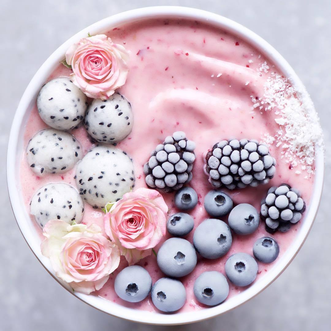 inkxlenses:Pink smoothie bowls | by Samira Kazan - Tumblr Pics