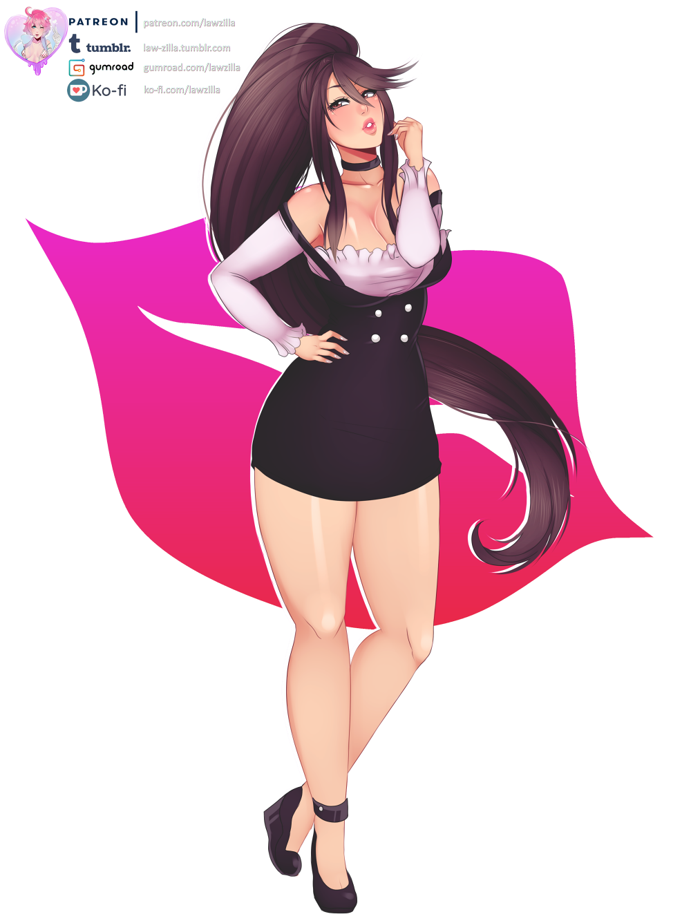   Finished commission for Michael of his Lea (OC) All versions up on my Patreon!Versions