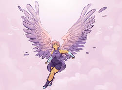 blueskittles-art:i hope she gets big wings like her mom someday