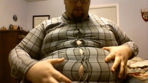 Tried on one of the shirts I got for Christmas…I think it’s a little small