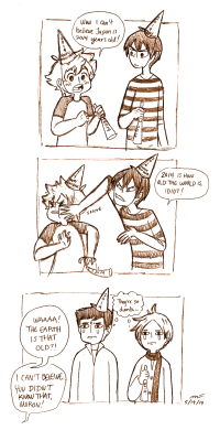 lissyfishy:  It warms my heart to know that both Hinata and Kageyama fail scholastically. Based on this post. 