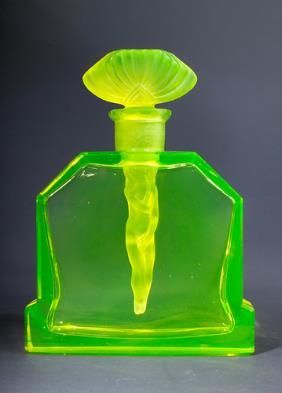 wike-wabbits: Czech uranium glass perfume bottles