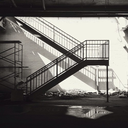 #stairs #shadow #construction #light #sunlight #dark #darkness #vscocam (at Movie World of Douglaston)