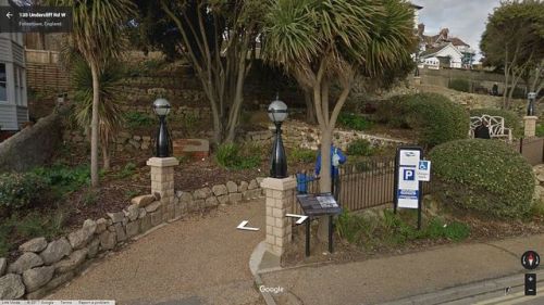 streetview-snapshots:Pram Walk entrance, Undercliff Road West, Felixstowe - a less steep pedestrian 