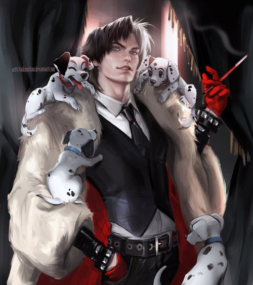 fahrlight: ravenhallow: keystonecougar: nipahdubs: Male Cruella De Vil is now finished (with Fur coa