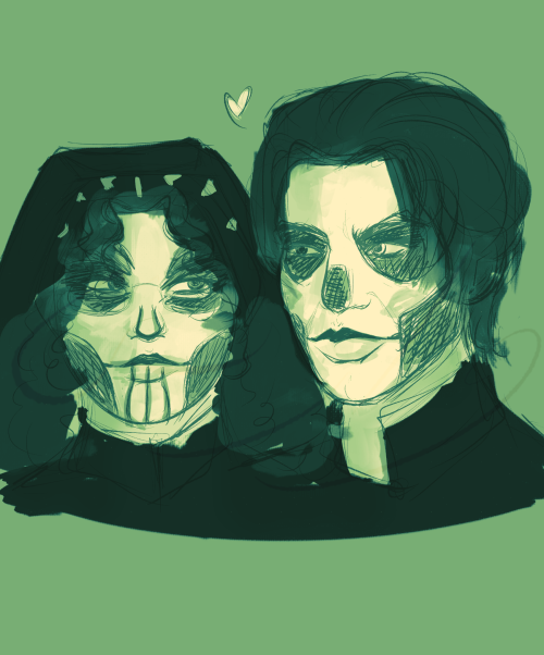 Messy Papa Terzo And Sibling Nephtys(he/she/they) For The Masses In Green And Purple. Which Could Mean