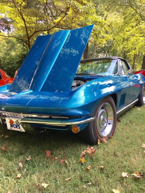 1967 Corvette with a 327 / 350 horsepower smallblock and a Muncie 4-speed. This was at a local car s