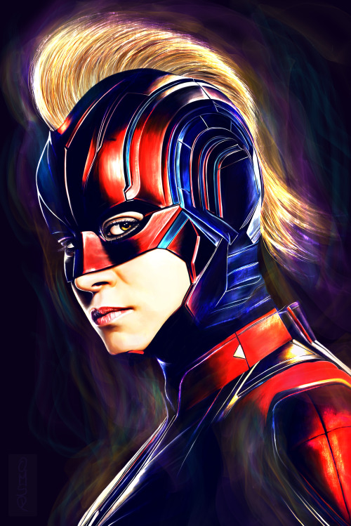 enouementonism - “Captain Marvel” Digital drawing - PScs6 ~ 6h