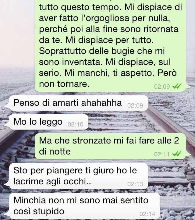 promettimiditornare:  “So soltanto che a volte i ricordi fanno mancar l’aria”