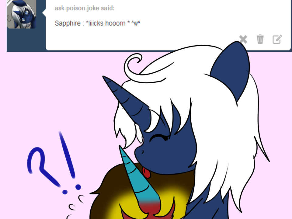 asksweetdisaster:  Only because your my friend Sapphire &gt;////&lt; ((NOTE!