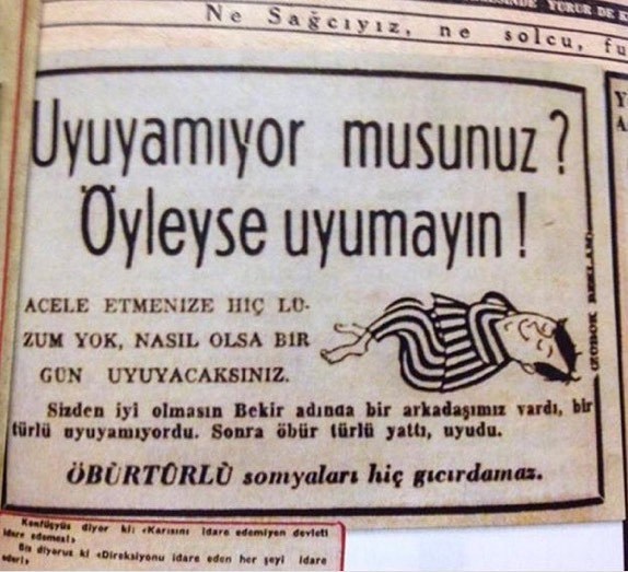 Uyuyamıyor...