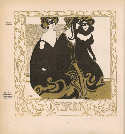 Josef Maria Auchentaller: Wintermärchen, 1901. For Ver Sacrum, the magazine of the Vienna Seces