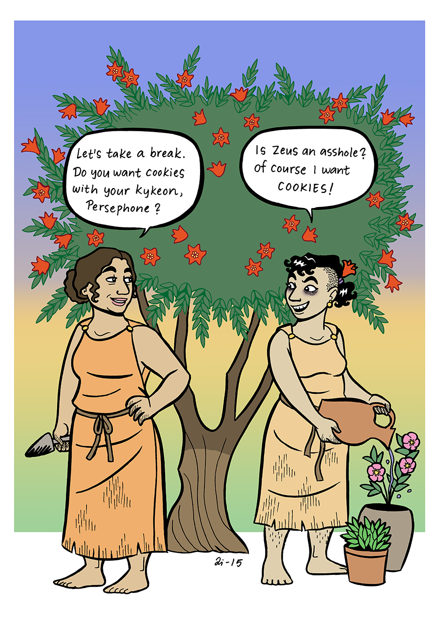 a-gnosis:  It occurred to me that I don’t often draw Persephone and her mother
