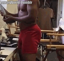 lamarworld:  Romeo Miller booty & bulge