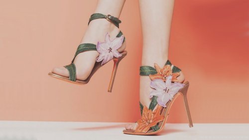 floral heels