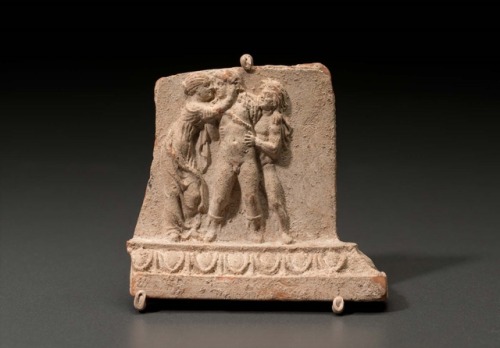 theancientwayoflife:~ Fragment of a small altar.Culture: GreekPeriod: Hellenistic Medium: Terracotta