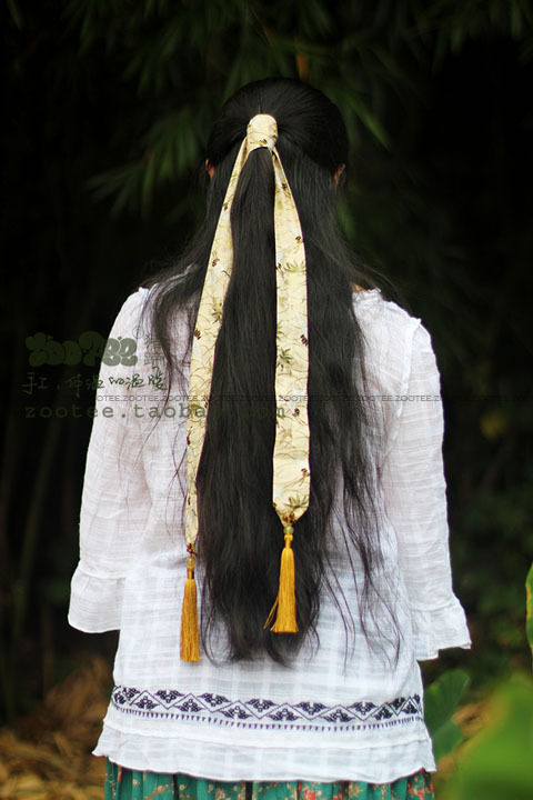 inkjadestudio:Crane Hair-ties for Hanfu by Zootee on Taobao