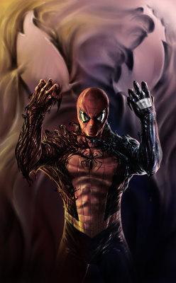 comicsbeforecandy:Spider-Man (CARNAGE/VENOM) by NakedMazaFaker