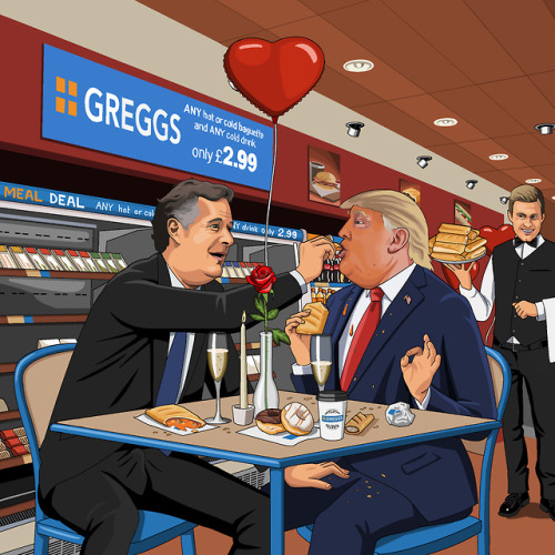 jimllpaintit - Donald Trump and Piers Morgan having a date in...